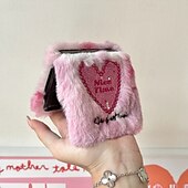 baratos Capa Samsung-telefone Capinha Para Z Flip 7 Z Virar 6 Z Flip 5 Z Flip 4 Z Flip 3 Capa traseira Antichoque Retro Felpudo