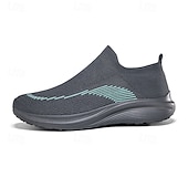 economico Sneakers da uomo-sneakers slip-on rosse leggere da uomo | tomaia in flyknit traspirante con suola comoda per attività casual e sportive