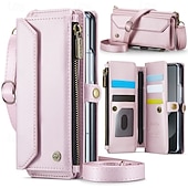 baratos Capa Samsung-telefone Capinha Para Dobra Z 6 Z Fold 5 Z Fold 4 Z Fold 3 Capa para Cartão Wallet Com Suporte Magnética Zíper Retro TPU PC