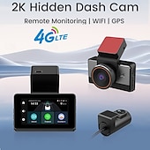cheap Car DVR-Dashcam Cameras Video Recorder Dual Lens Front and Rear Dash Cam for Cars 2K