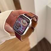 זול להקות Apple Watch-סולו לופ מותאם ל רצועת השעון של Apple Watch 38 מ&quot;מ 40 מ&quot;מ 41 מ&quot;מ 42 מ&quot;מ 44 מ&quot;מ 45 מ&quot;מ 49 מ&quot;מ נשים מתכוונן דמוי עור רצועת שעון חלופית ל iwatch Ultra 2 Series 9 8 7 SE 6 5 4 3 2 1