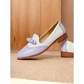 olcso 1950-es évek-női vintage kéttónusú naplopók masni díszítéssel, elegáns brogue részlettel, kényelmes lapos cipők hétköznapi és irodai viselethez