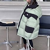 billiga Boy&amp;#39;s Downs &amp;amp; Pufferjacka-Barn Pojkar Ner Hoodiejacka Pufferjacka Ytterkläder Färgblock Långärmad Ficka Täcka Utomhus Dagligen Grundläggande Svart Grön Höst Vinter 4 år +