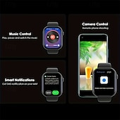 Χαμηλού Κόστους Smartwatch-ανδρικό έξυπνο ρολόι 2,01 ιντσών υψηλής ευκρίνειας πλήρους οθόνης αφής αθλητικά έξυπνα ρολόγια κλήσης/απάντησης τηλεφώνων ύπνου βήμα θερμίδων παρακολούθησης δραστηριότητας πληροφορίες κλήσης προτροπή
