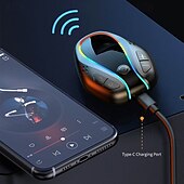 Χαμηλού Κόστους Σετ Bluetooth Αυτοκινήτου/Hands-free-δέκτης bluetooth αυτοκινήτου 5.0 για ακύρωση θορύβου αυτοκινήτου προσαρμογέα bluetooth aux δέκτης μουσικής bluetooth για οικιακό στερεοφωνικό/ενσύρματα ακουστικά/κλήσεις handsfree 16 ώρες διάρκεια