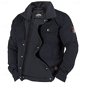 abordables vestes et manteaux graphiques pour hommes-veste polaire brodée pour homme veste de camionneur sherpa veste cargo de travail col rabattu veste chaude d&#039;hiver en coton manteau de sortie décontracté vintage multi-poches