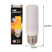 abordables Ampoules LED type maïs-4 modes LED flamme ampoules simulation feu lumières ampoule ktv festival jardin décor lumière e27 fête LED effet flamme lumière 1/4pcs