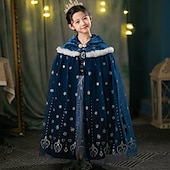 abordables Disfraces de niñas-Frozen Princesas Cuento de Hadas Elsa Capa Disfraz de fiesta temática traje de cosplay Cosplay de película for Chica Niños Navidad Carnaval Año Nuevo Rendimiento Fiesta de Cumpleaños