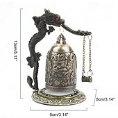 olcso Szoborok-antik bronz sárkányharang - fenséges feng shui dekor - kézzel készített fémdísz gyűjtőknek  &amp; otthoni esztétika