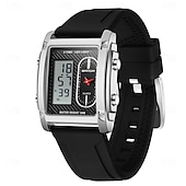 abordables Montres numériques-SANDA Hommes Montre Digitale Extérieur Mode Décontractée Montre Bracelet Lumineux Chronomètre Fonction réveille Calendrier Gel de Silicone Bracelet en acier inoxydable Suivre