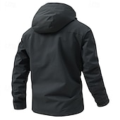cheap Softshell, Fleece &amp; Hiking Jackets-Men&#039;s Softshell Jacket Hiking Jacket Outdoor Windproof Water Resistant Windbreaker Jacket Traveling Dark Grey Black White Blue Light Grey