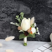  Boutonnière de mariage pour hommes marié témoins fleur accessoires d'été décorations de costume