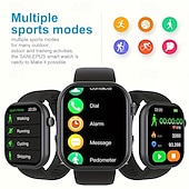 Χαμηλού Κόστους Smartwatch-ανδρικό έξυπνο ρολόι 2,01 ιντσών υψηλής ευκρίνειας πλήρους οθόνης αφής αθλητικά έξυπνα ρολόγια κλήσης/απάντησης τηλεφώνων ύπνου βήμα θερμίδων παρακολούθησης δραστηριότητας πληροφορίες κλήσης προτροπή