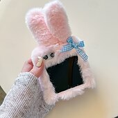Недорогие Чехлы для Samsung-телефон Кейс для Назначение Z-флип 6 Z Flip 5 Z Flip 4 Z Flip 3 Кейс на заднюю панель со стендом Защита от удара Ретро Плюш