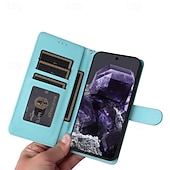 お買い得  その他のスマホケース-電話 ケース 用途 ピクセル9プロ Pixel 8 Pro Pixel 8 ピクセル9 Pixel 7 Pro フリップカバー スタンド付き リストストラップ付き カード挿入口 レトロ風 TPU PUレザー