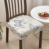 ieftine Husa scaun de sufragerie-Set de huse pentru scaune elastice pentru scaune de sufragerie huse de scaune moi, detașabile, lavabile, pentru scaune de sufragerie, huse pentru scaune de sufragerie protector