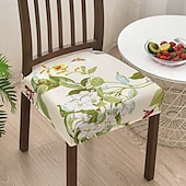 ieftine Husa scaun de sufragerie-Set de huse pentru scaune elastice pentru scaune de sufragerie huse de scaune moi, detașabile, lavabile, pentru scaune de sufragerie, huse pentru scaune de sufragerie protector