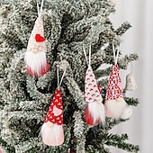 baratos Decorações de casamento-1pc dia dos namorados gnomo ornamento, boneca sem rosto e rudolph estatueta decoração pendurada, decoração romântica dia dos namorados