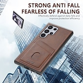 voordelige Samsung-hoesje-telefoon hoesje Voor S24 S24 Ultra Plus S24 FE S23 S22 S21 S20 Ultra Plus FE A55 A35 A25 A15 5G A54 A34 A14 A73 A53 A33 A23 A13 S25 Ultra Achterkant Kaartsleuf Schokbestendig Retro TPU PU-nahka