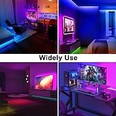 abordables Luces LED de neón-3M 5 m 7m Conjuntos de luces 96 LED 5050 SMD 10 mm 1 Controlador remoto de 24 teclas 1 juego RGB Tiras de Luces LED Fiesta Al Aire Libre Impermeable 220-240 V