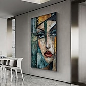 voordelige Schilderijen van mensen-pablo picasso stijl schilderij handgemaakt pablo picasso vrouwen abstract canvas kunst olieverfschilderij handgemaakt figuur olieverfschilderij voor woonkamer slaapkamer woondecoratie pattle mes