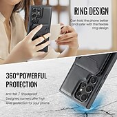 Χαμηλού Κόστους Samsung Θήκη-τηλέφωνο tok Για S24 Ultra S24 Plus S24 S23 S25 Ultra Πίσω Κάλυμμα με βάση στήριξης Μαγνητική Υποστήριξη ασύρματης φόρτισης Ρετρό TPU PU δέρμα