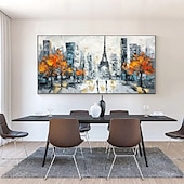 preiswerte Landschaftsgemälde-großes abstraktes Stadtgemälde handgemachtes urbanes Kunstgemälde handgemaltes Stadtskyline-Gemälde New York Skyline Ölgemälde New York City Gemälde Wandkunst großes abstraktes Gemälde