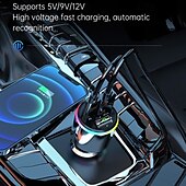 お買い得  車用Bluetoothキット/ハンズフリー-FMトランスミッター、車載MP3プレーヤー、急速充電、QC 3.0、ハンズフリー通話、デュアルPD充電器、Bluetooth