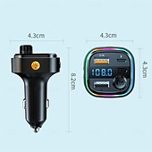 billige Billader-bil mp3-spiller bluetooth 5.0 fm sender pd25w hurtiglader lader tilbehør mobiltelefon adapter