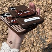 abordables Carcasas iPhone-teléfono Funda Para iPhone 16 Pro Max Plus iPhone 16 iPhone 16 Pro iPhone 15 Pro Max Plus iPhone 15 iPhone 14 Pro Max iPhone 13 Pro Max Funda Trasera con Soporte Antigolpes Retro TPU Cuero de PU