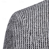 billige Blazere for menn-Herre Blazer Virksomhet Cocktailfest Bryllupsfest Mote Fritid Vår &amp; Vinter Polyester Helfarge Knapper Lomme Bekvem Enkeltkneppet Blazer Mørkegrå Kakifarget Lysegrå