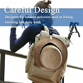 abordables Gorros-Clip de cuero multifuncional para sombreros para viajar y acampar: sujeta el sombrero de forma segura al bolso o al equipaje