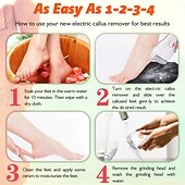 cheap Facial Care Device-Portable Cordless Electric Foot File Hard Skin Callus Remover with 2 Roller And Rechargeable Foot Care Tool for Dry Dead and Cracked Feet