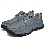 economico Semi-formale-scarpe da trekking da uomo in similpelle marrone con chiusura a lacci - comode e resistenti, perfette per le avventure all&#039;aria aperta
