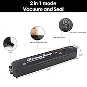 abordables Appareil de scellement-Machine à sceller sous vide 60kpa machine à sceller sous vide alimentaire multifonction automatique avec 10 sacs alimentaires pour légumes et fruits us/eu/en plag