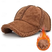 abordables Casquette de baseball pour homme-Homme Casquette de Baseball Chapeaux d&#039;hiver Bonnet chaud d&#039;hiver Noir Jaune Coton Ajustable Mode Usage quotidien Festival Couleur unie / unie Décontracté / Quotidien
