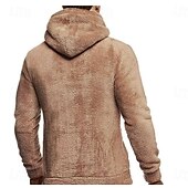 economico felpe in pile-Per uomo Felpa con cappuccio Felpa con cappuccio pullover Felpa con cappuccio in pile Blu marino Cachi Con cappuccio Liscio Collage Sportivo Informale Giornaliero Poliestere Streetwear Informale