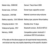 Χαμηλού Κόστους Smartwatch-ανδρικό έξυπνο ρολόι 2,01 ιντσών υψηλής ευκρίνειας πλήρους οθόνης αφής αθλητικά έξυπνα ρολόγια κλήσης/απάντησης τηλεφώνων ύπνου βήμα θερμίδων παρακολούθησης δραστηριότητας πληροφορίες κλήσης προτροπή