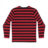 preiswerte T-Shirts für Herren mit 3D-Druck-Weihnachten Herren Gestreift T Shirt Langarm T-Shirt 3D-Druck Rundhalsausschnitt Hemd Täglich Designer Brautkleider schlicht Strasse Casual Rote Sommer Frühling Herbst Bekleidung S M L XL XXL XXXL