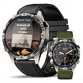 abordables Relojes inteligentes-Reloj inteligente gt45 para hombre, con bluetooth, llamadas, deportes al aire libre, asistente de voz, brújula, monitoreo de salud, rastreador de actividad física, reloj inteligente