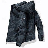cheap Softshell, Fleece &amp; Hiking Jackets-Men&#039;s Softshell Jacket Hiking Jacket Outdoor Windproof Water Resistant Windbreaker Jacket Traveling Dark Grey Black White Blue Light Grey