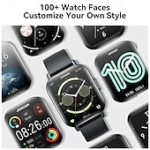abordables Montres connectées-Joyroom JR-FT3S Montre intelligente 1.96 pouce Smartwatch Montre Connectée Bluetooth Moniteur de Fréquence Cardiaque Calendrier Oxygène sanguin Compatible avec Android iOS Femme Hommes Mode