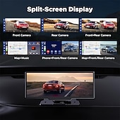 baratos Eletrónica para automóveis-estéreo de carro sem fio para apple carplay com câmera de painel 2.5k 1080p câmera de backup tela sensível ao toque portátil navegação gps para carro receptor de som de carro com bluetooth airplay aux/fm