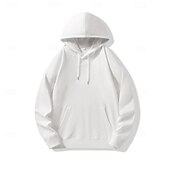 abordables Sudaderas y Sudaderas Elite para Hombres-Hombre Sudadera Negro Blanco Con Capucha Plano Deporte Diario Festivos Algodón Ropa de calle Fresco Casual Primavera &amp; Otoño Ropa Sudaderas con capucha Sudaderas Manga Larga