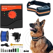 お買い得  犬用トレーニング用品-電気犬用フェンス 地面に配線されたペットフェンス 太いケーブル 充電式 防水 トレーニング用首輪 暴走防止 電子フェンスシステム