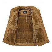 economico Capispalla Elite da Uomo-Per uomo Gilet in pile Gilet da esterno Gilet Punk Attivo Autunno Inverno Poliestere Tinta unica Dolcevita Nero Marrone chiaro Verde militare Gilet