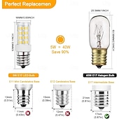 ieftine Becuri Porumb LED-becuri led e17 5w lumini frigorifice neregulabile, alb cald/alb 2buc 110v-130v
