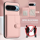 お買い得  その他のスマホケース-電話 ケース 用途 ピクセル9プロ ピクセル9プロXL Pixel 8 Pro Pixel 8 ピクセル9 バックカバー スタンド付き カード挿入口 耐衝撃 レトロ風 TPU PUレザー