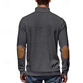 baratos Suéteres básicos-Homens Moletom Moletom com zíper Preto Branco Azul Marinha Cinza Claro Cinzento Escuro Meio Zíper Bloco de cor Bolso frontal Textura Desportos e Ar livre Diário Feriado Poliéster Roupa de rua Básico