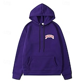 baratos Moletons masculinos com capuz-Homens Letra Moletom Moletons Moletom Manga Longa Moletom com capuz Com Capuz Legal Para Noite Scarlet antes e depois Grande vermelho antes de grande Inverno Designer